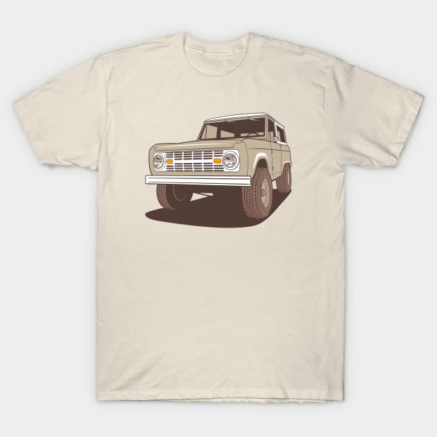 TAN BRONCO T-Shirt by OldSkoolDesign